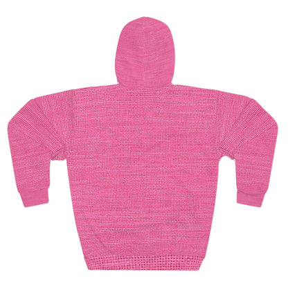 Doll-Like Pink Denim Designer Fabric Style - Unisex Pullover Hoodie (AOP)