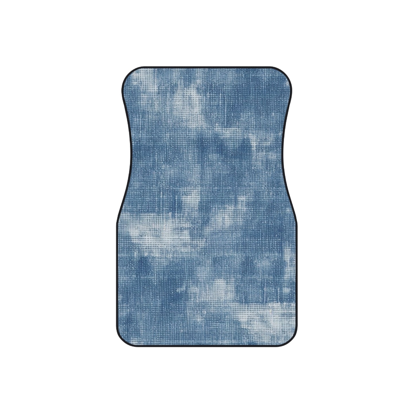 Azul descolorido descolorido: tela con estilo, inspirada en el denim - Alfombrillas para coche (juego de 4)