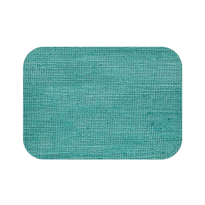 Diseño de tela vaquera color turquesa menta de calidad, material elegante - Alfombra de baño