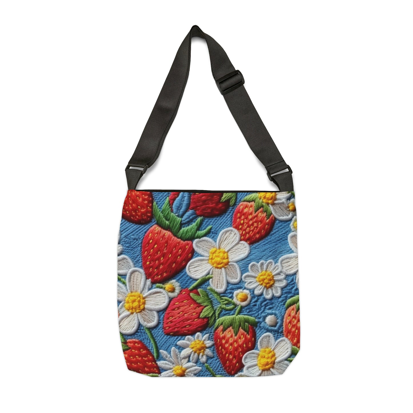 Orchard Berries: Juicy Sweetness from Nature's Garden - Fresh Strawberry Elegance - Adjustable Tote Bag (AOP)