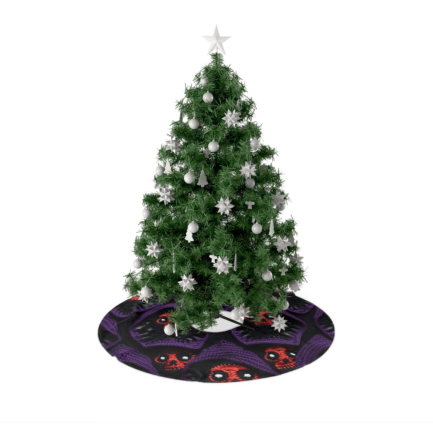 Grim Reaper Crochet Halloween Fright Scare Ghoul Fantasy Horror - Christmas Tree Skirts