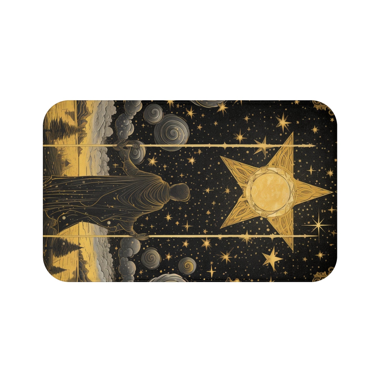 La Carta del Tarot Estrella - Símbolo de Fe y Optimismo - Alfombra de baño