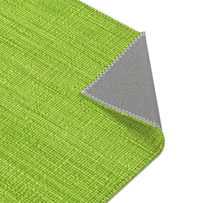 Lush Grass Neon Green: Denim-Inspired, Springtime Fabric Style - Area Rugs