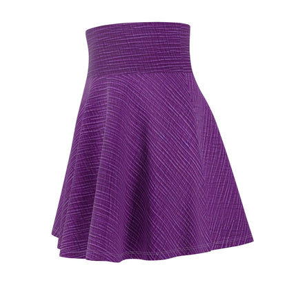 Violet/Plum/Purple: Denim-Inspired Luxurious Fabric - Women's Skater Skirt (AOP)