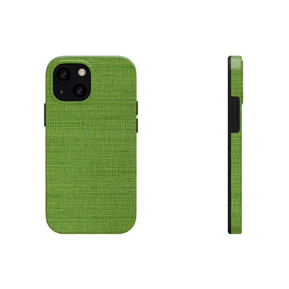 Olive Green Denim-Style: Seamless, Textured Fabric - Tough Phone Cases