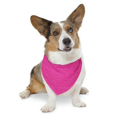 Hot Neon Pink Doll Like: Denim-Inspired, Bold & Bright Fabric - Dog & Pet Bandana Collar