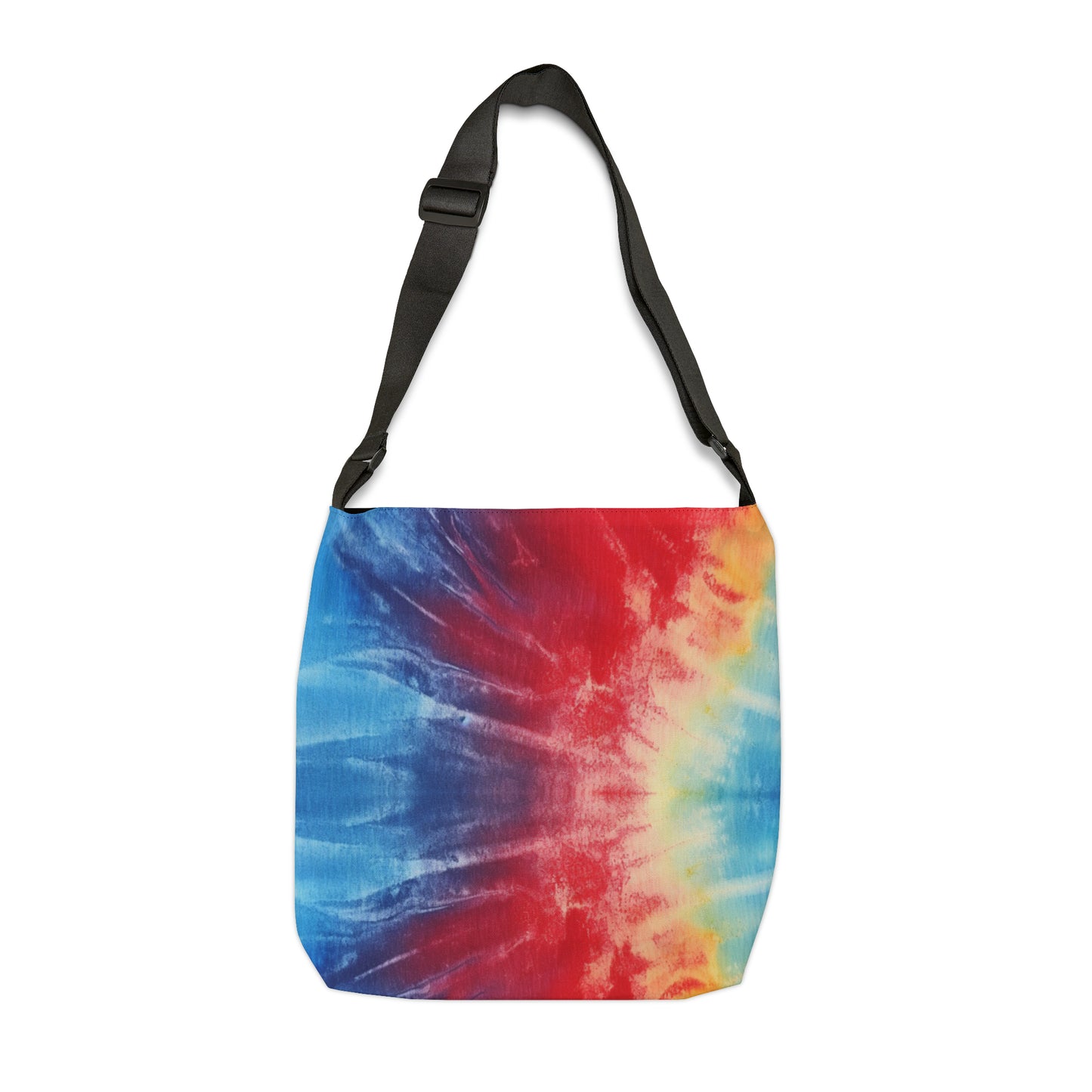 Rainbow Tie-Dye Denim: Espectáculo de diseño de tela multicolor vibrante - Bolso de mano ajustable (AOP) 