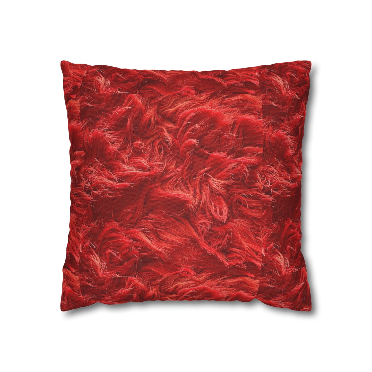 Fuzzy Infinity Case Red, Stylish Gift, Spun Polyester Square Pillowcase