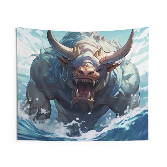 Bull Shark Fusion: Water Fantasy - Hybrid Ocean Marine Animal - Indoor Wall Tapestries