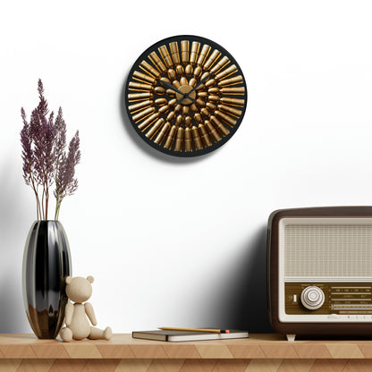 Decorative Bullet Motif Acrylic Wall Clock - Industrial Chic Timepiece