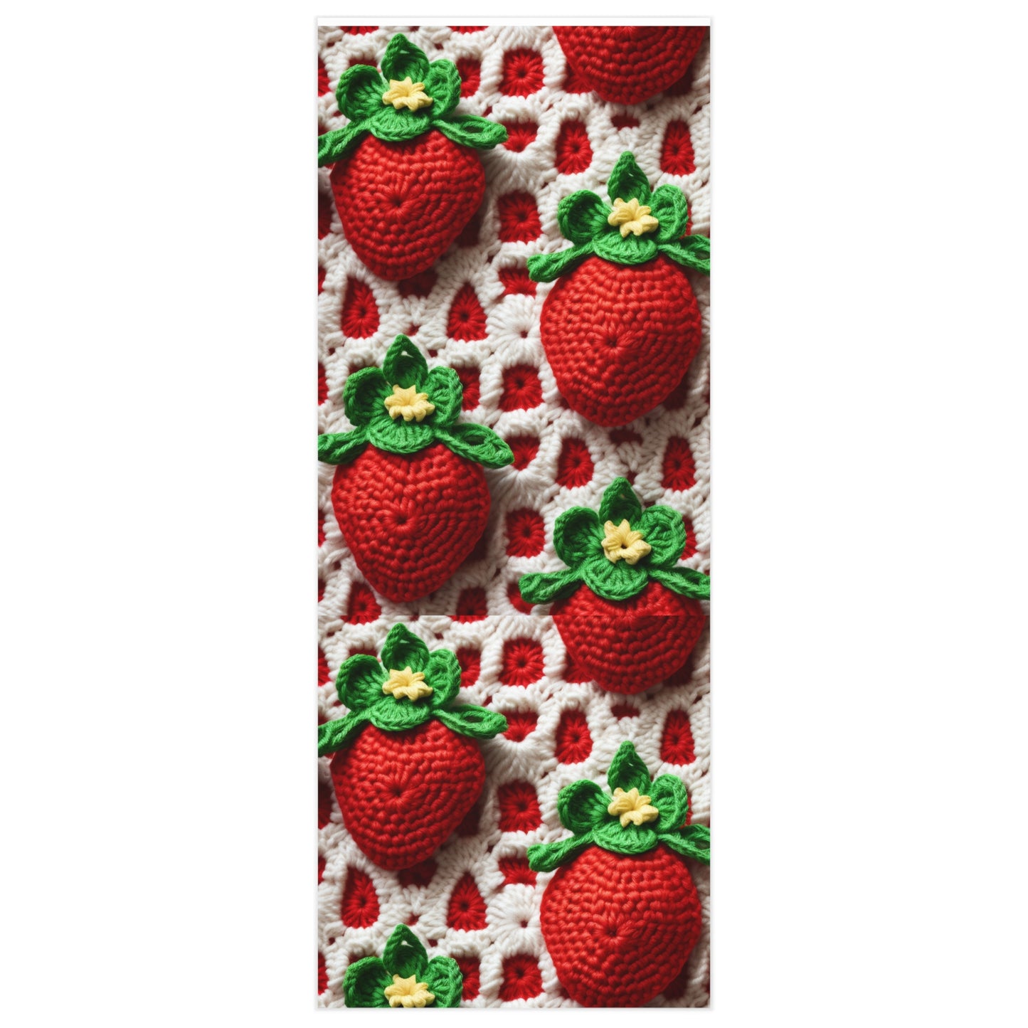 Strawberry Crochet Pattern - Amigurumi Strawberries - Fruit Design for Home and Gifts - Wrapping Paper