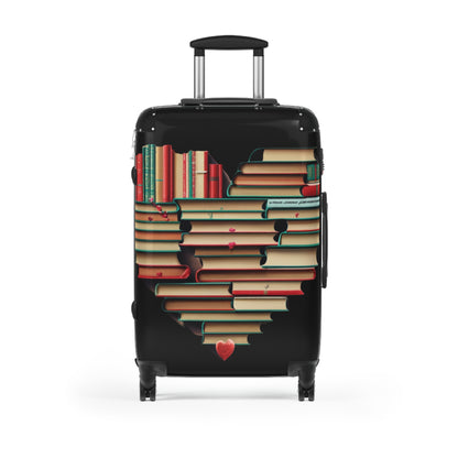 Book Lover: Heart-Shaped Stack of Bookish Novels - Suitcase