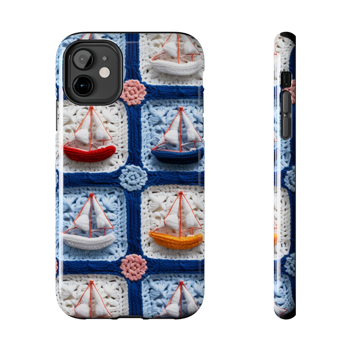 Crochet Boat Ship Sea Vessel Ocean Beach Travel Yacht Design - Tough Phone Cases