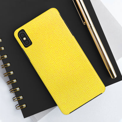 Sunshine Yellow Lemon: Denim-Inspired, Cheerful Fabric - Tough Phone Cases