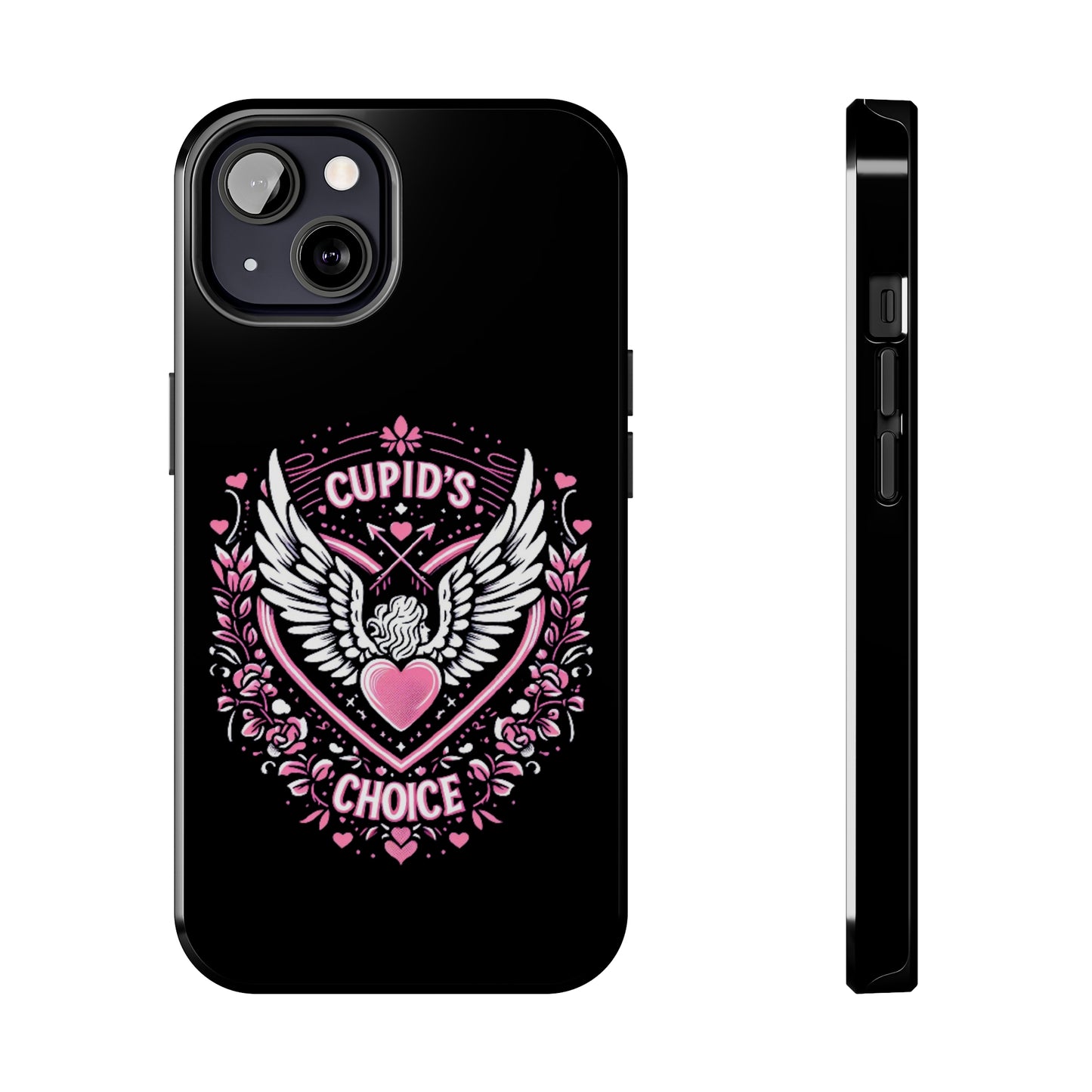 Cupidos Choice Crest con corazón y alas - Amor y romance con temática de San Valentín - Fundas resistentes para teléfonos