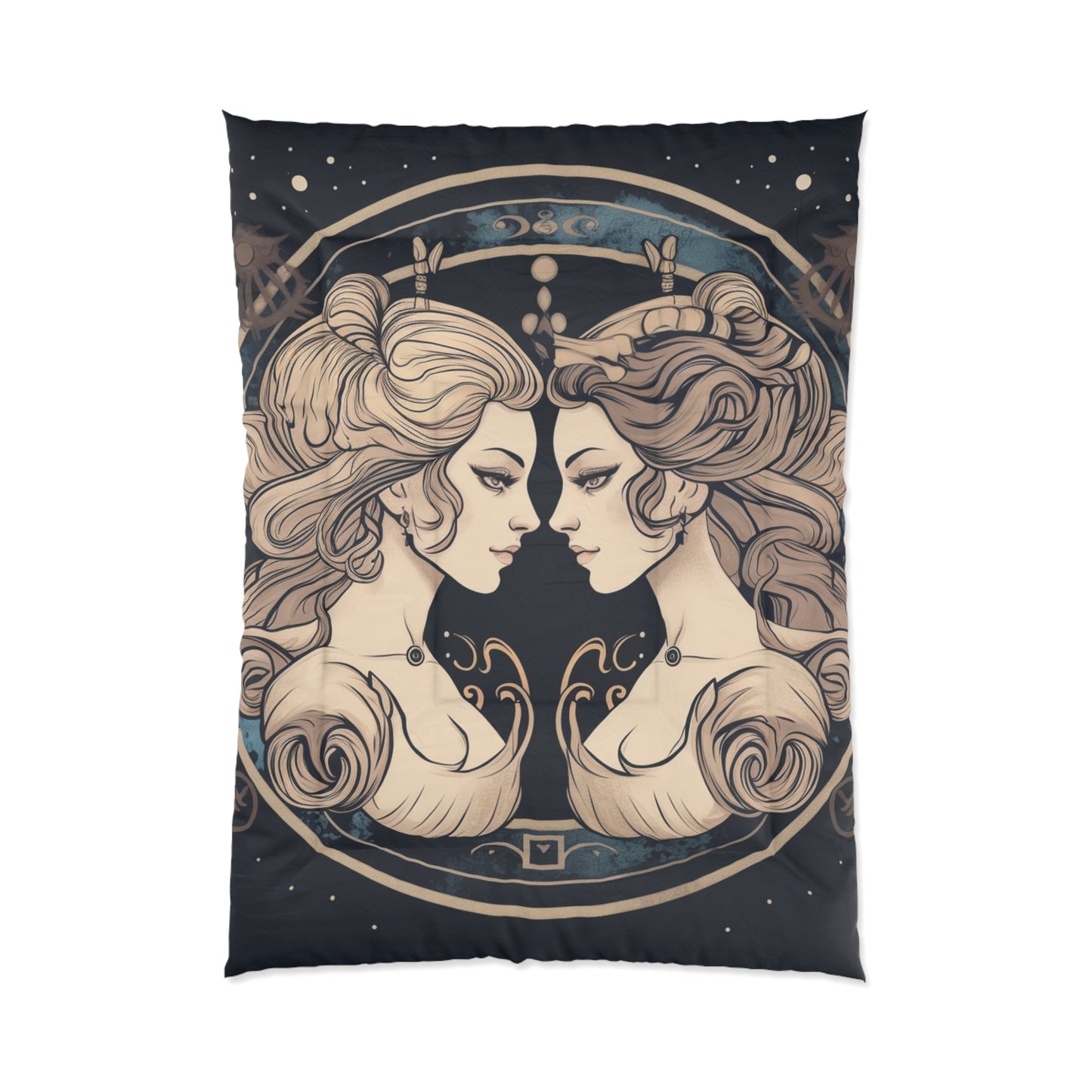 Duality of Gemini - Expressive Twins Zodiac Astrology - Comforter