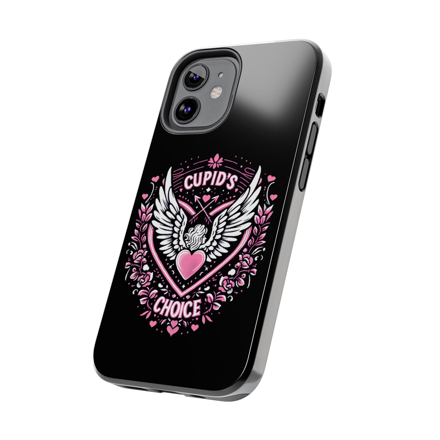 Cupidos Choice Crest con corazón y alas - Amor y romance con temática de San Valentín - Fundas resistentes para teléfonos