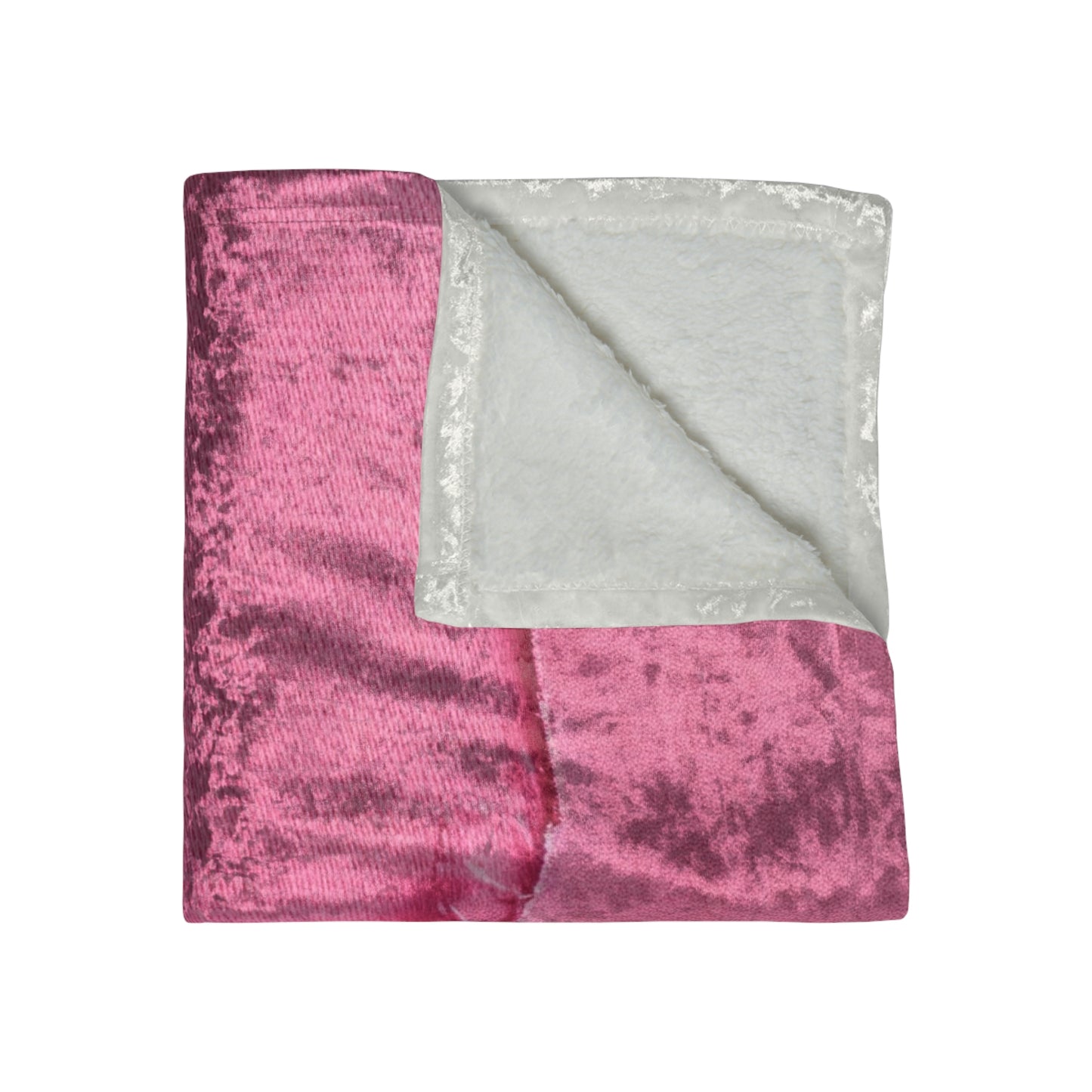 Distressed Neon Pink: Edgy, Ripped Denim-Inspired Doll Fabric - Crushed Velvet Blanket