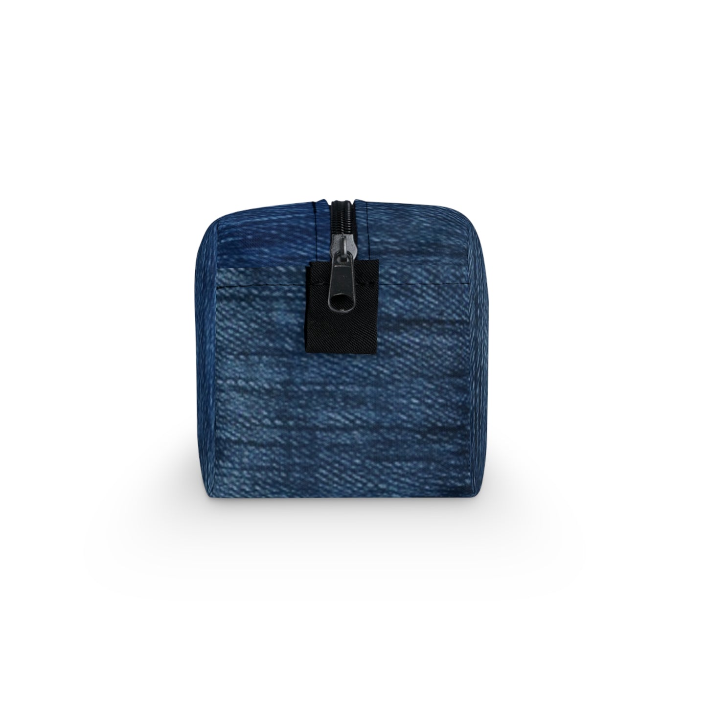 Indigo Splash: Washed Denim Reverie in Deep Blue - Toiletry Bag