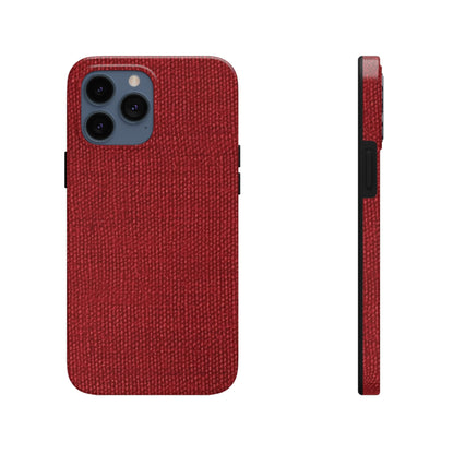 Bold Ruby Red: Denim-Inspired, Passionate Fabric Style - Tough Phone Cases