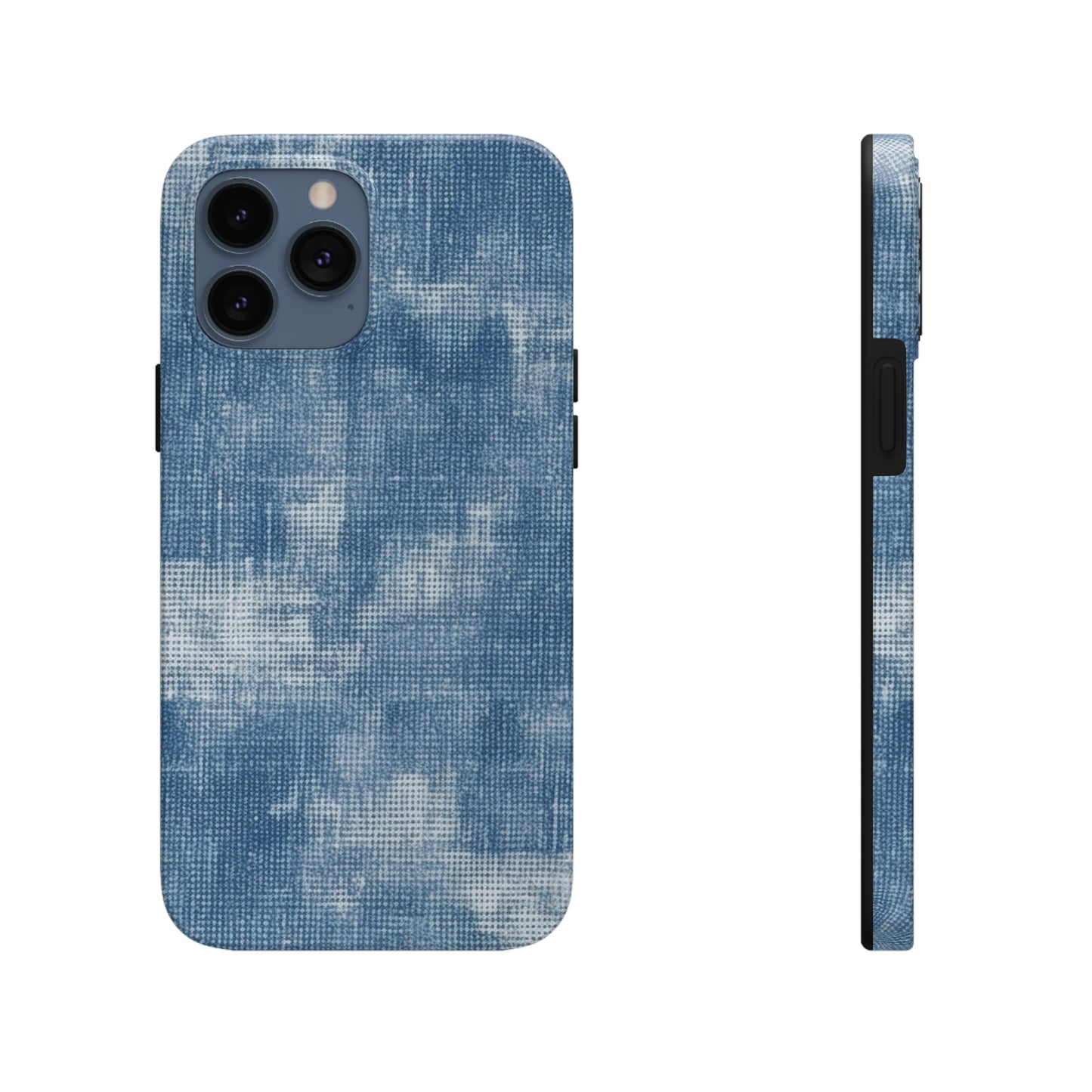 Faded Blue Washed-Out: Denim-Inspired, Style Fabric - Tough Phone Cases