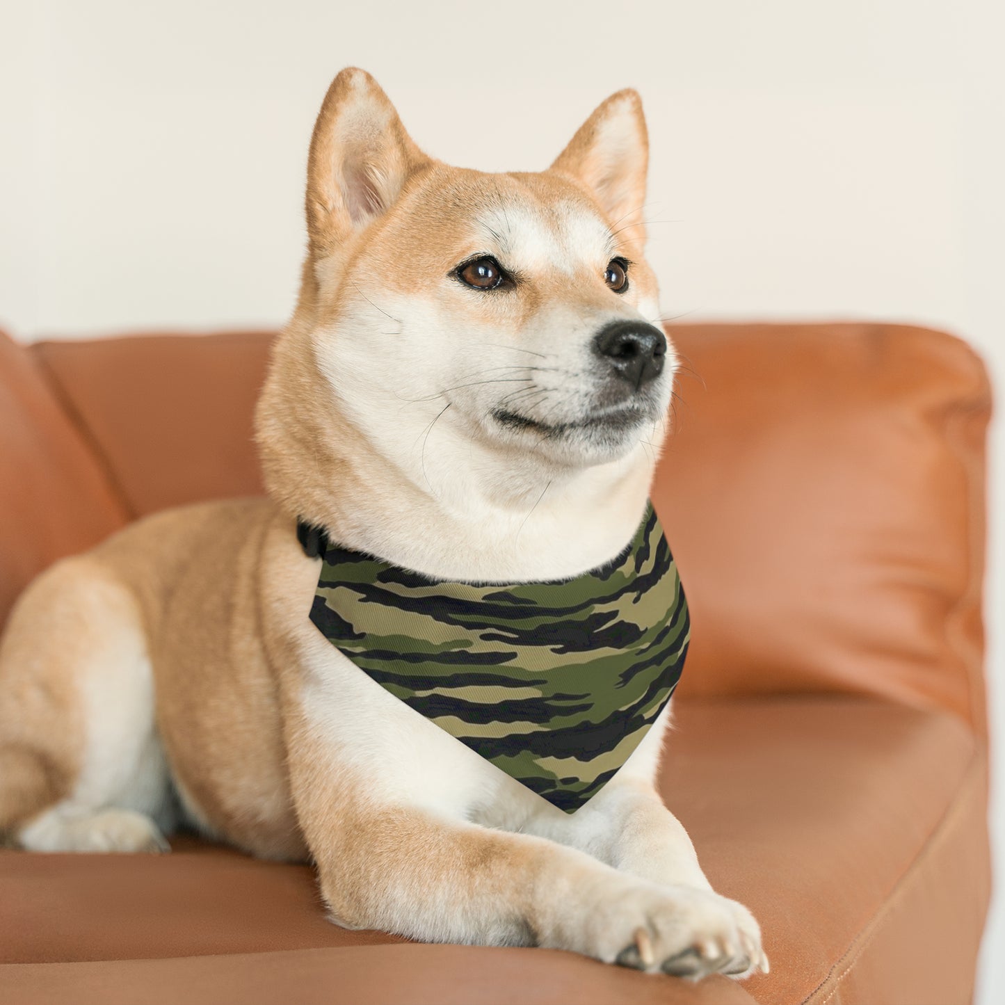 Tiger Stripe Camouflage: Military Style - Dog & Pet Bandana Collar