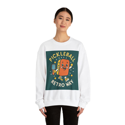 Retro Pickleball - Sport Gift - Unisex Heavy Blend™ Crewneck Sweatshirt