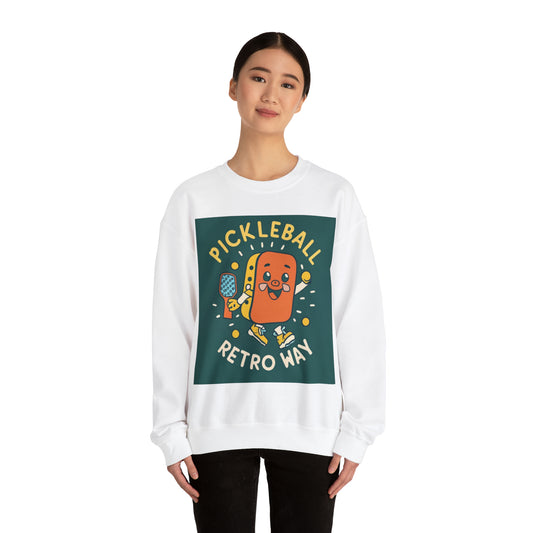 Retro Pickleball - Regalo deportivo - Sudadera unisex Heavy Blend™ Crewneck