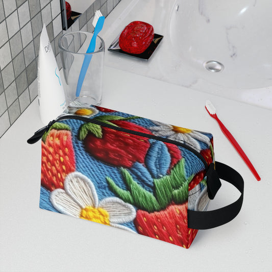 Orchard Berries: Juicy Sweetness from Nature's Garden - Fresh Strawberry Elegance - Toiletry Bag