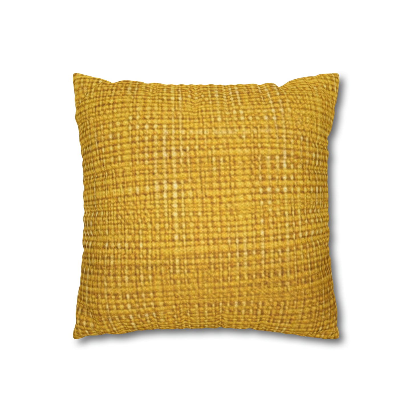 Radiant Sunny Yellow: Denim-Inspired Summer Fabric - Spun Polyester Square Pillow Case