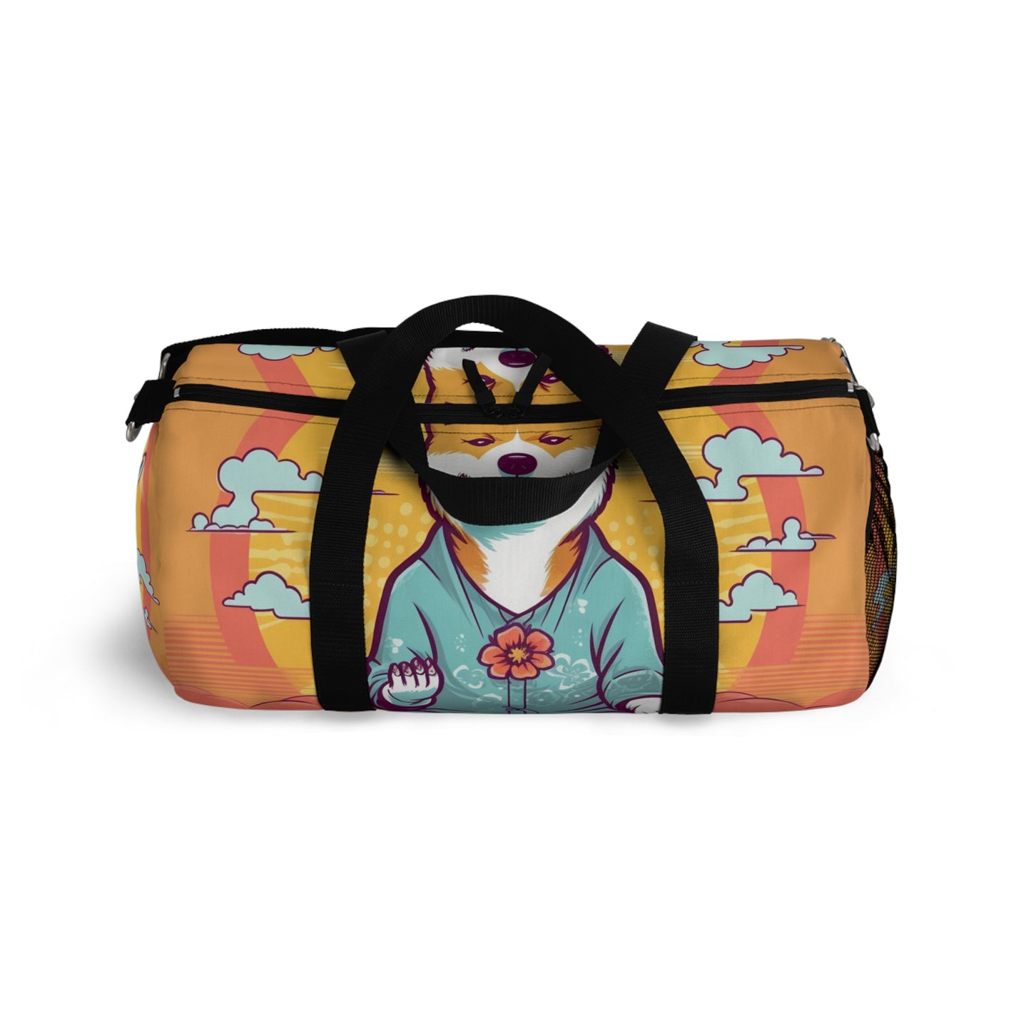 Shiba Inu Yoga Cartoon Crypto Dog Japanese Namaste: Duffel Bag