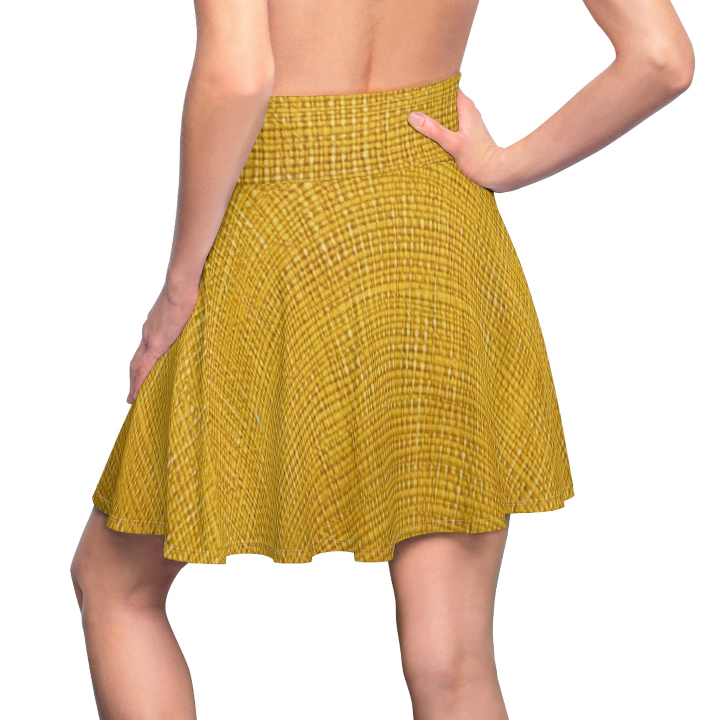 Radiant Sunny Yellow: tela de verano inspirada en la mezclilla - Falda skater para mujer (AOP) 