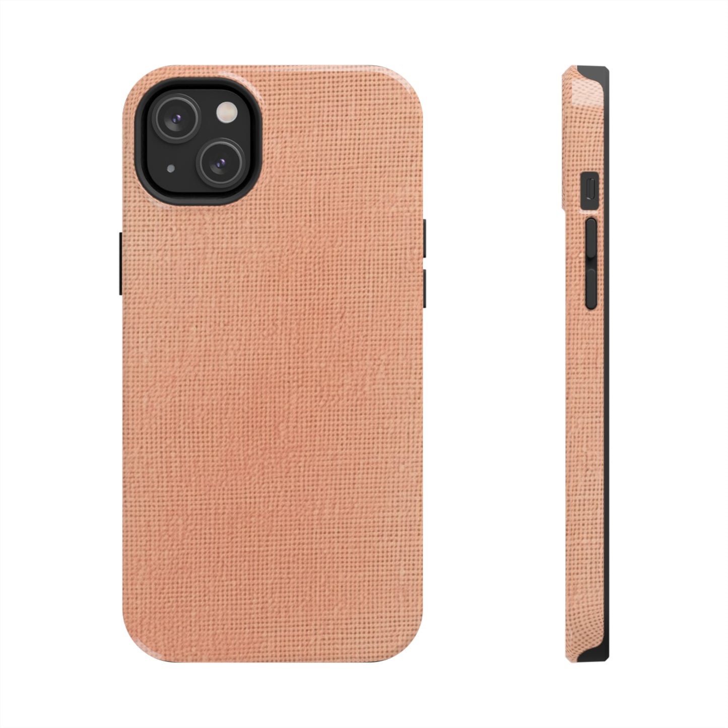 Soft Pink-Orange Peach: Denim-Inspired, Lush Fabric - Tough Phone Cases