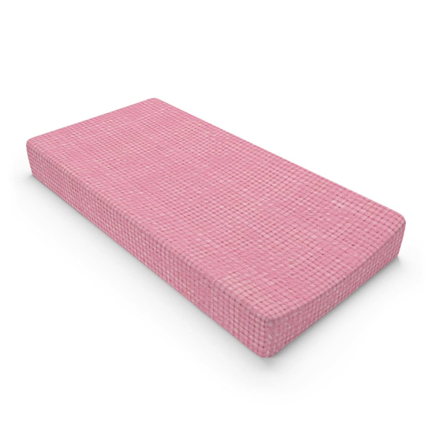 Pastel Rose Pink: Denim-Inspired, Refreshing Fabric Design - Baby Changing Pad Cover