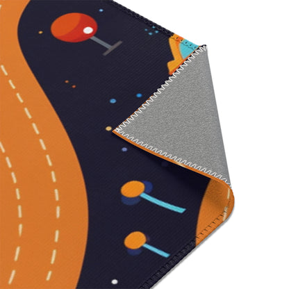 Space Odyssey: Kids Mars Play Roadway Galactic Space Area Rug in Various Sizes