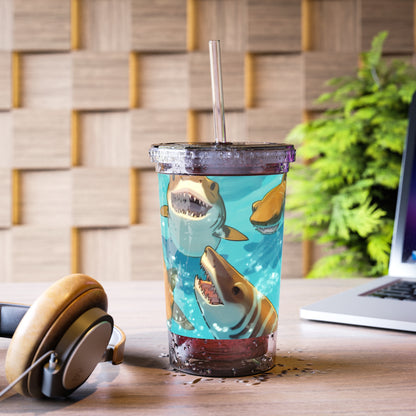 Tiger Shark: Ocean Marine Wildlife - Underwater - Suave Acrylic Cup