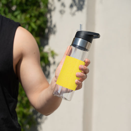 Sunshine Yellow Lemon: Denim-Inspired, Cheerful Fabric - Kensington Tritan™ Sport Bottle, 20oz