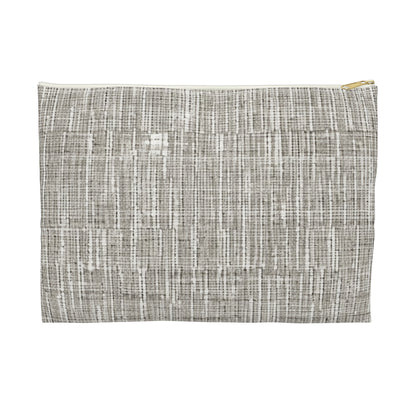 Silver Grey: Denim-Inspired, Contemporary Fabric Design - Accessory Pouch