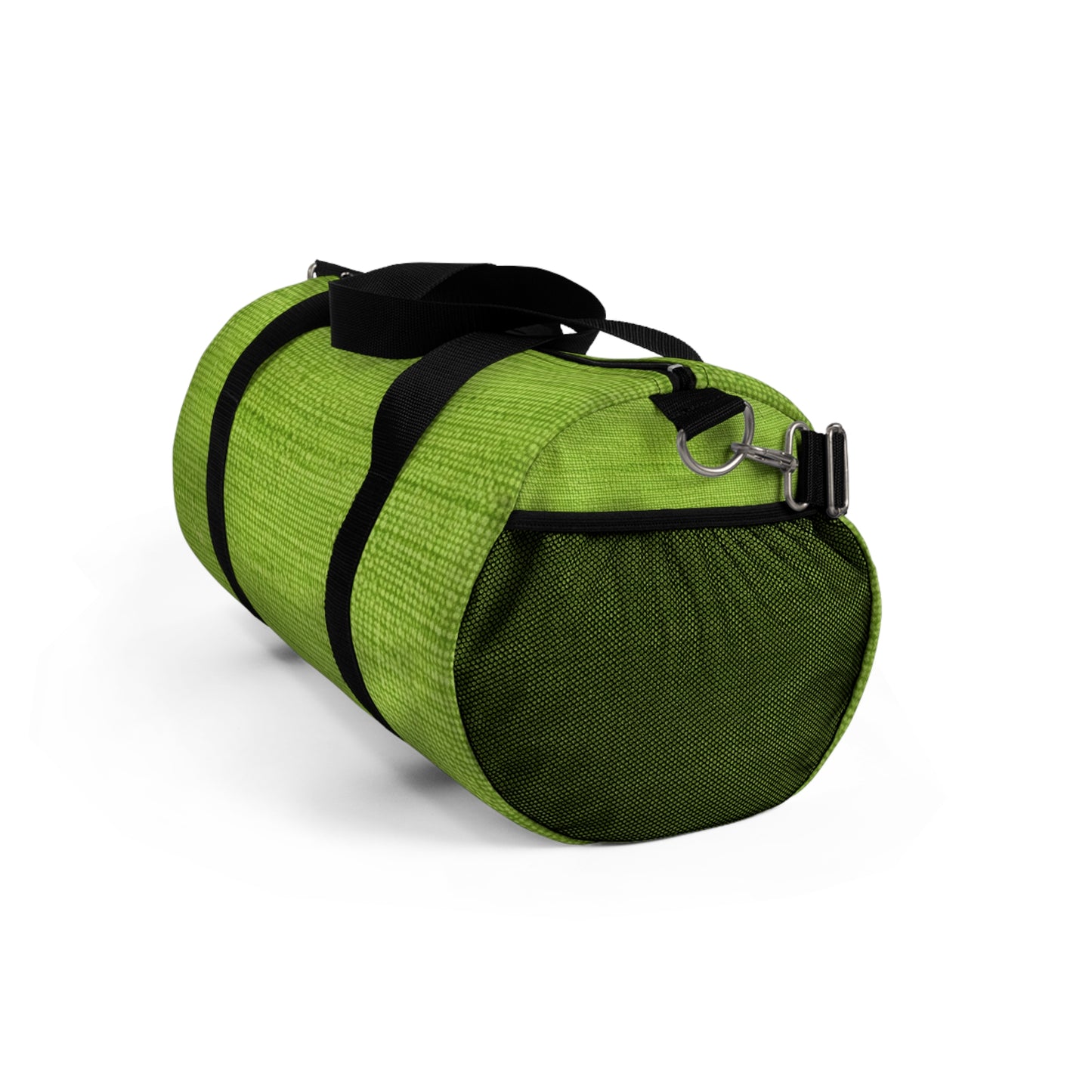 Lush Grass Neon Green: Denim-Inspired, Springtime Fabric Style - Duffel Bag