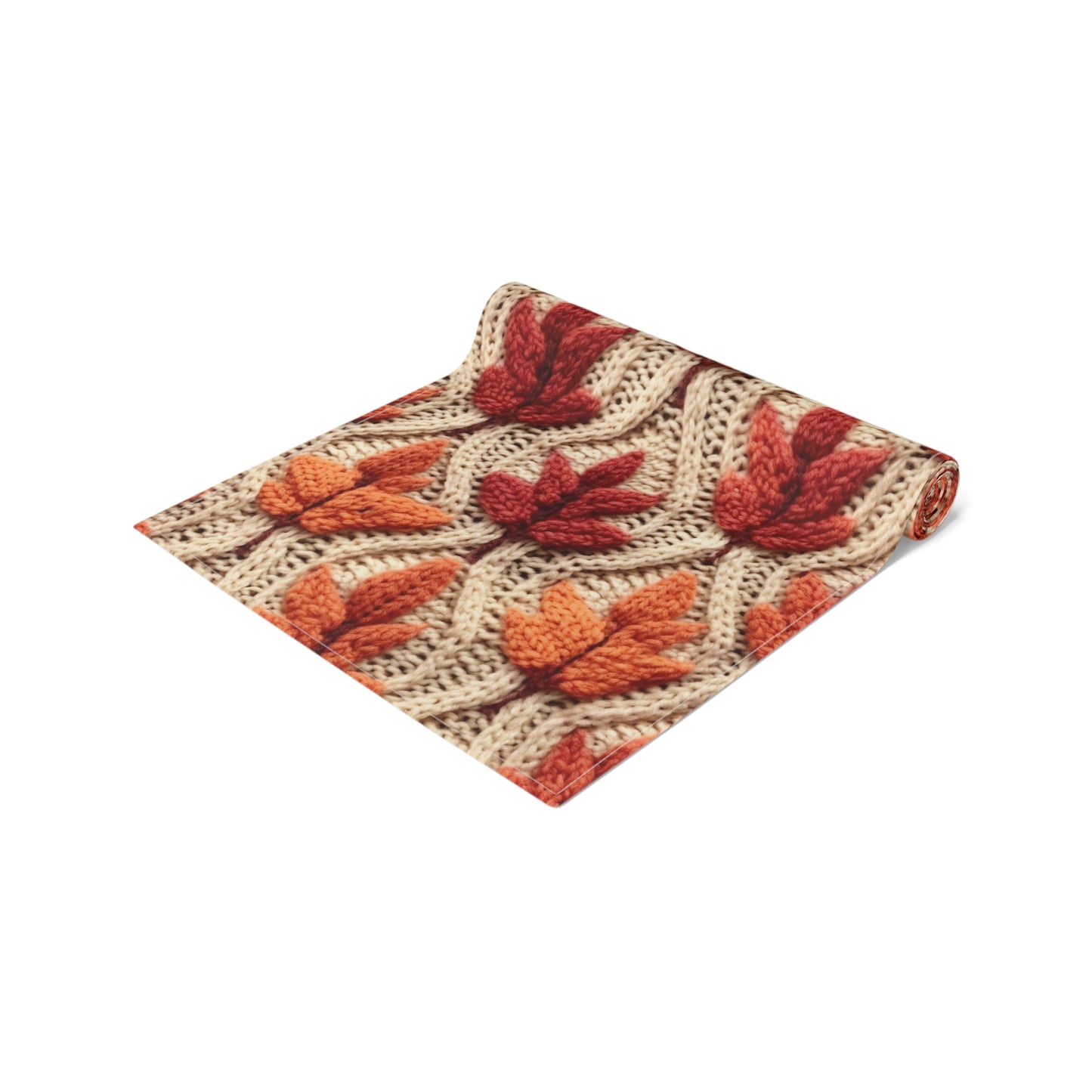 Crochet Fall Leaves: Harvest Rustic Design - Golden Browns -Woodland Maple Magic - Table Runner (Cotton, Poly)