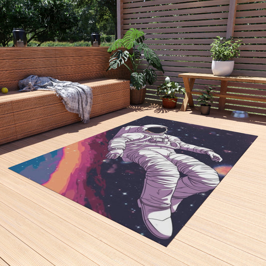 Astro Pioneer - Star-filled Galaxy Illustration - Outdoor Rug