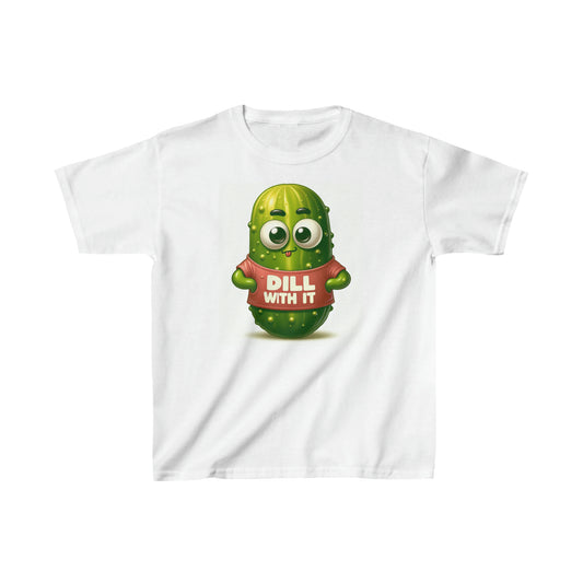 Pickle Shirt, Funny Gift, Dill With It, Kids Heavy Cotton™ Tee