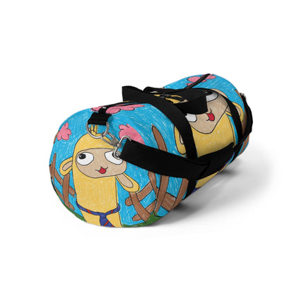 Llama Lovers: Heart and Animal Design Graphic Duffel Bag