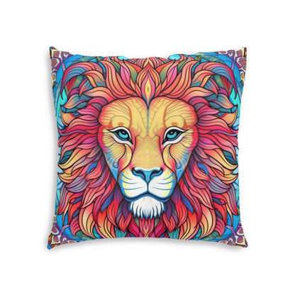 Astrological Leo - Cosmic Zodiac Constellation, Lion Symbol Art - Tufted Floor Pillow, Square