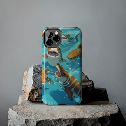 Tiger Shark: Ocean Marine Wildlife - Underwater - Tough Phone Cases