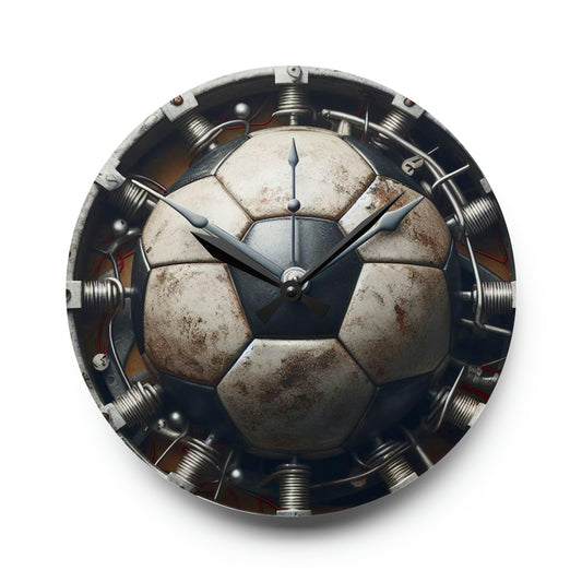 Reloj de pared acrílico deportivo de fútbol 