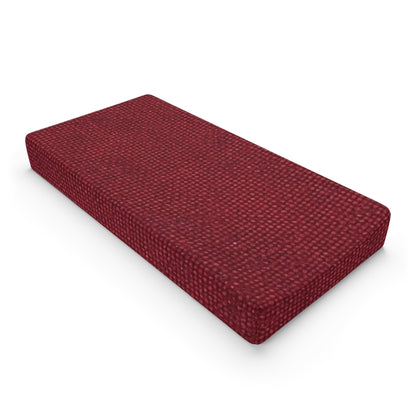 Seamless Texture - Maroon/Burgundy Denim-Inspired Fabric - Baby Changing Pad Cover