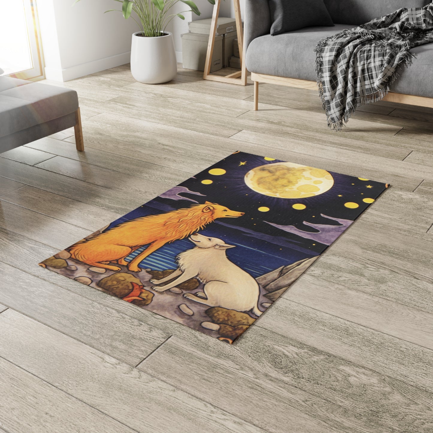 Moon Tarot Card Art - Embrace Your Intuition and Dreams - Dobby Rug