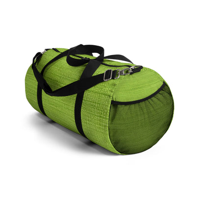 Lush Grass Neon Green: Denim-Inspired, Springtime Fabric Style - Duffel Bag