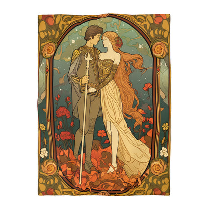 Lovers Tarot Card - Detailed Reading Symbolism, Full-Color Illustration - Microfiber Duvet Cover